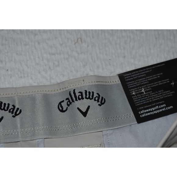 Callaway Golf Shorts Mens Size 40 Wicking Performance Polyester Blend Tan NEW - Picture 4 of 6